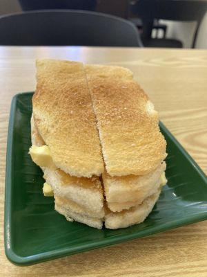 Kaya butter toast - with margarine?  at Chan's Cafe 老陈早餐 in Ipoh