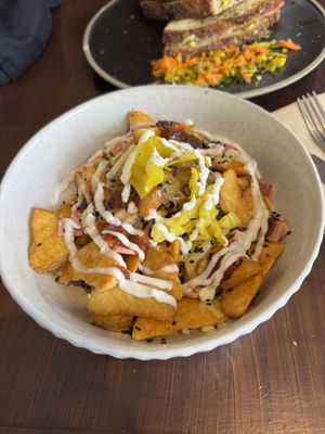 loaded potato wedges  at Veggie Vie Hahndorf in Adelaide