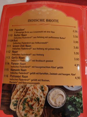 Menu at Maharaja Alzenau in Bayern