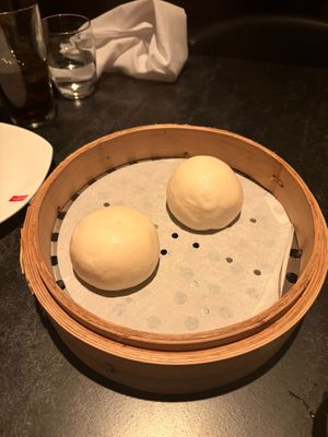 Red bean paste buns at Din Tai Fung 鼎泰豐 in Vancouver