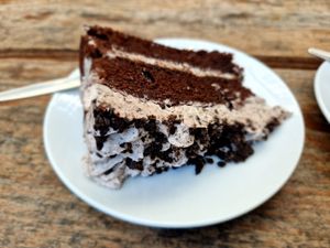 Cookies & cream cake at Centre for Alternative Technology Cafe in Machynlleth