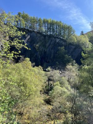 Quarry view  at Centre for Alternative Technology Cafe in Machynlleth