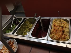 Salads at Centre for Alternative Technology Cafe in Machynlleth
