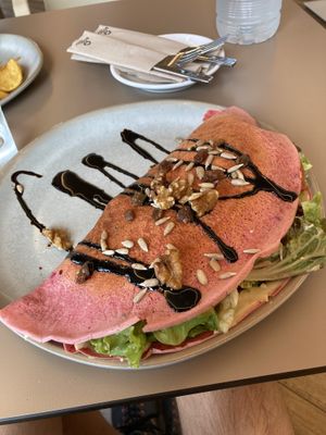 Vegan crepe with hummus   at Café Melita - Palmelita in Tenerife