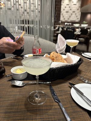 Pisco sour with no egg!  at Paprika in Lima