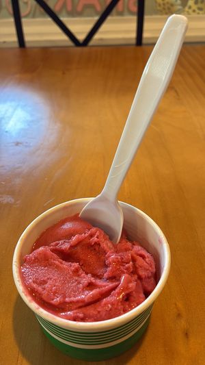 Raspberry sorbet   at shaky crepe in Mobile