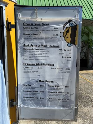 Menu   at CB Coffee and Tea in Pensacola