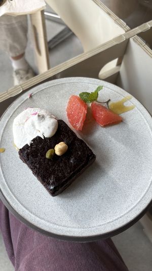 Chocolate cake   at Stope. Vegan Cafe in Kyoto