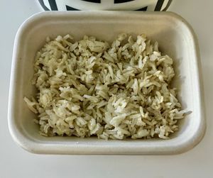 Brown rice  at Kcal Restaurant - Motor City in Dubai