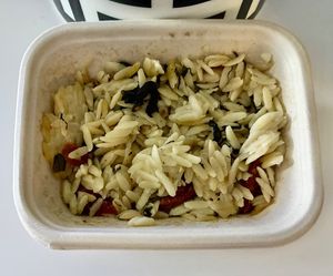 Sun-dried tomato orzo at Kcal Restaurant - Motor City in Dubai