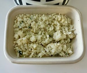 Cauliflower rice  at Kcal Restaurant - Motor City in Dubai