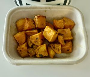 Roasted sweet potato  at Kcal Restaurant - Motor City in Dubai