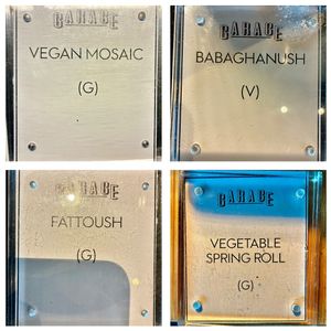 Allergens clearly labelled  at Garage Restaurant in Abu Dhabi