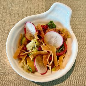 Fattoush  at Garage Restaurant in Abu Dhabi