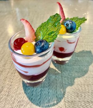 Fruit shooters  at Garage Restaurant in Abu Dhabi
