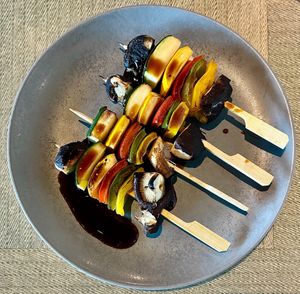 Vegetable yakatori  at Garage Restaurant in Abu Dhabi