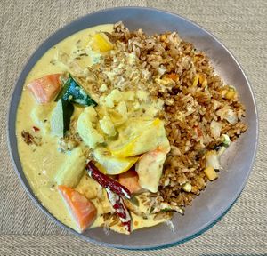 Thai yellow curry at Garage Restaurant in Abu Dhabi