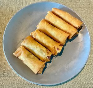 Vegetable spring rolls  at Garage Restaurant in Abu Dhabi