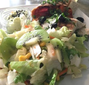 burrito with salad at Vege Miasto in Warsaw