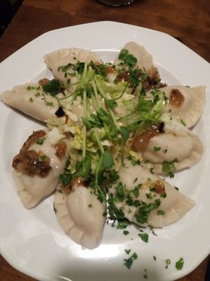 Pierogi at Vege Miasto in Warsaw