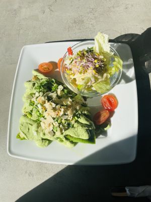 Green pancake  at Vege Miasto in Warsaw