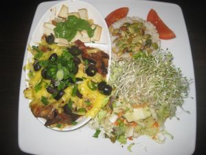 Aubergine dish at Vege Miasto in Warsaw