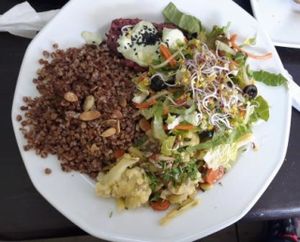 set lunch - ";blood sausage"; at Vege Miasto in Warsaw