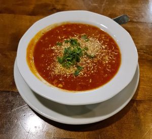 Lentil soup at Vege Miasto in Warsaw