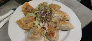 Pierogi. Fried. at Vege Miasto in Warsaw