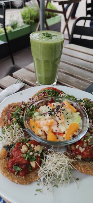 Gryczanki + green life at Vege Miasto in Warsaw