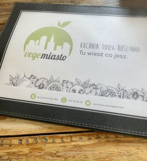 Menu  at Vege Miasto in Warsaw