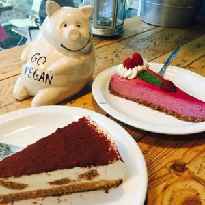 desserts!!!  at Vege Miasto in Warsaw