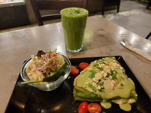 Spinach crepe at Vege Miasto in Warsaw