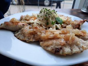 Pierogi at Vege Miasto in Warsaw