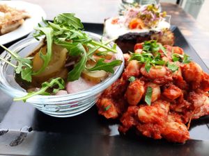 Babka with companions at Vege Miasto in Warsaw