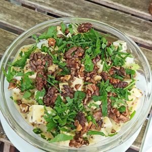 'feta' and walnut salad at Vege Miasto in Warsaw