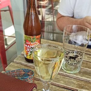 Wine and beer at Vege Miasto in Warsaw