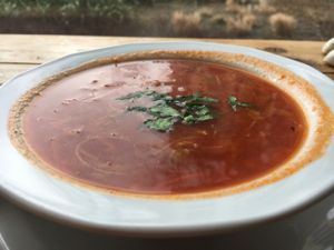 tomato soup  at Vege Miasto in Warsaw