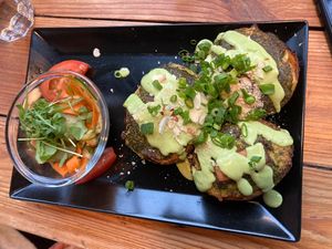 Stuffed potatoes (I forget the name)   at Vege Miasto in Warsaw