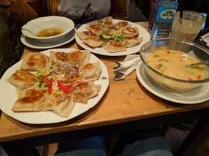 Dumplings, dumplings! at Vege Miasto in Warsaw
