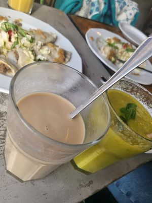 Iced latte with coconut milk at Vege Miasto in Warsaw