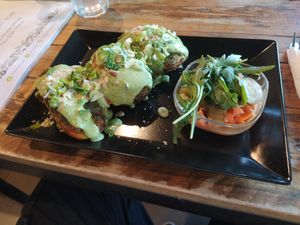 Cudaki (potatoes stuffed with tofu, vegan cheese...) at Vege Miasto in Warsaw