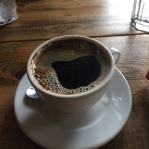 organic coffee at Vege Miasto in Warsaw