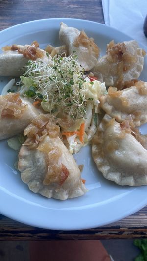 Russian pierogi   at Vege Miasto in Warsaw