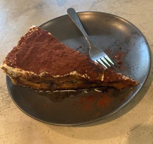 Banana pie at Vege Miasto in Warsaw