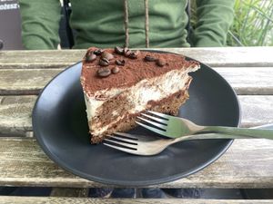 Tiramisu  at Vege Miasto in Warsaw