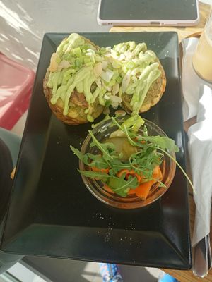 Stuffed potato at Vege Miasto in Warsaw