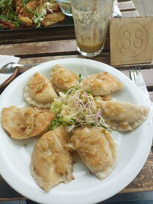 Pierogi at Vege Miasto in Warsaw