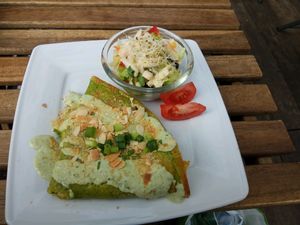 krep with spinage :) at Vege Miasto in Warsaw