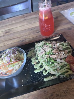 Green Heaven and strawberry lemonade   at Vege Miasto in Warsaw